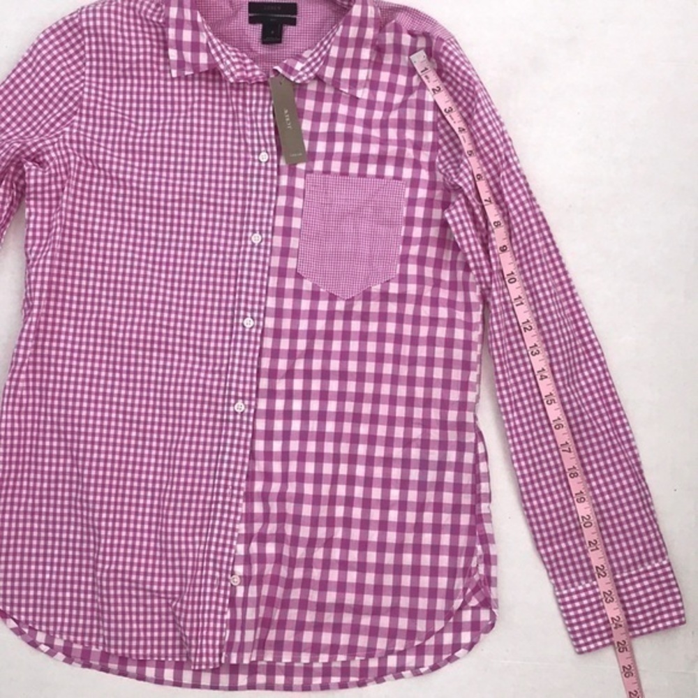 J. Crew Button Down Checkered Gingham BOYFRIEND N… - image 6